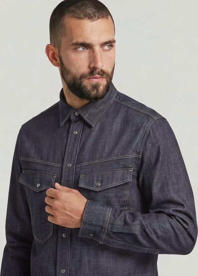 G-Star RAW Dakota Regular Selvedge Shirt Donkerblauw Heren - Foto 4