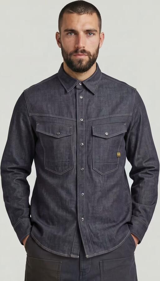 G-Star RAW Dakota Regular Selvedge Shirt Donkerblauw Heren - Foto 5
