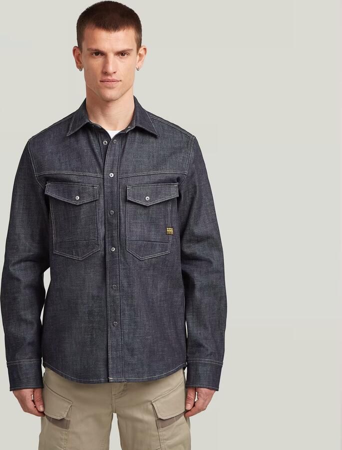 G-Star RAW Dakota Regular Shirt Donkerblauw Heren - Foto 4