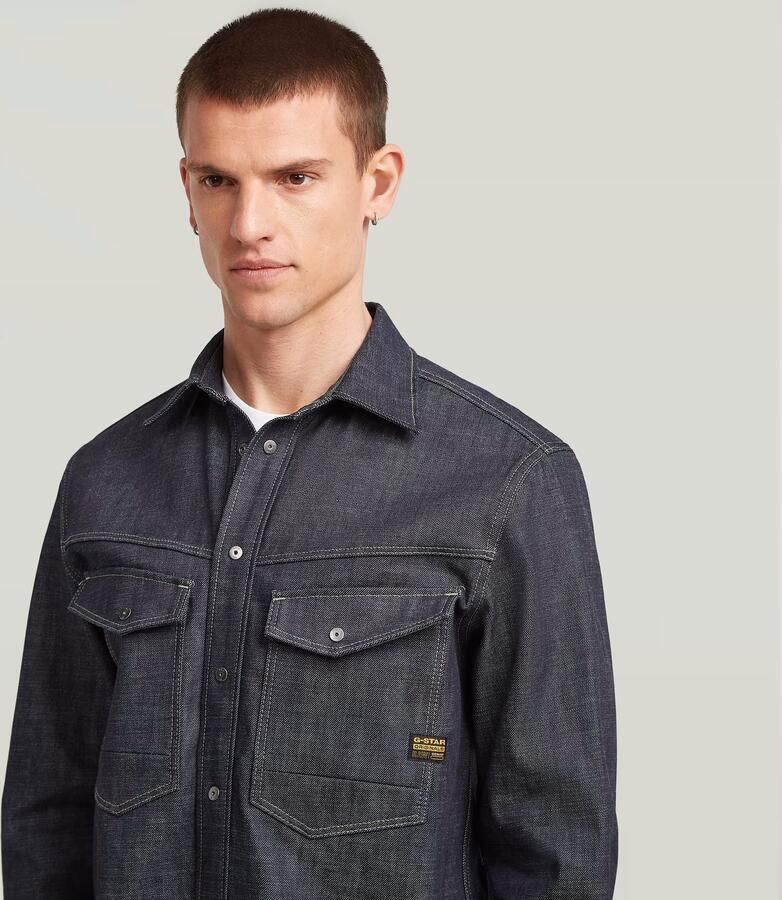 G-Star RAW Dakota Regular Shirt Donkerblauw Heren
