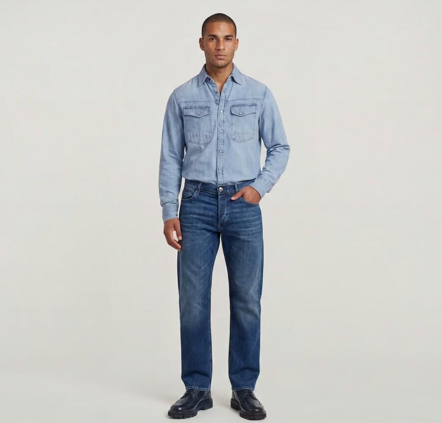 G-Star RAW Dakota Regular Straight Jeans Donkerblauw Heren - Foto 12