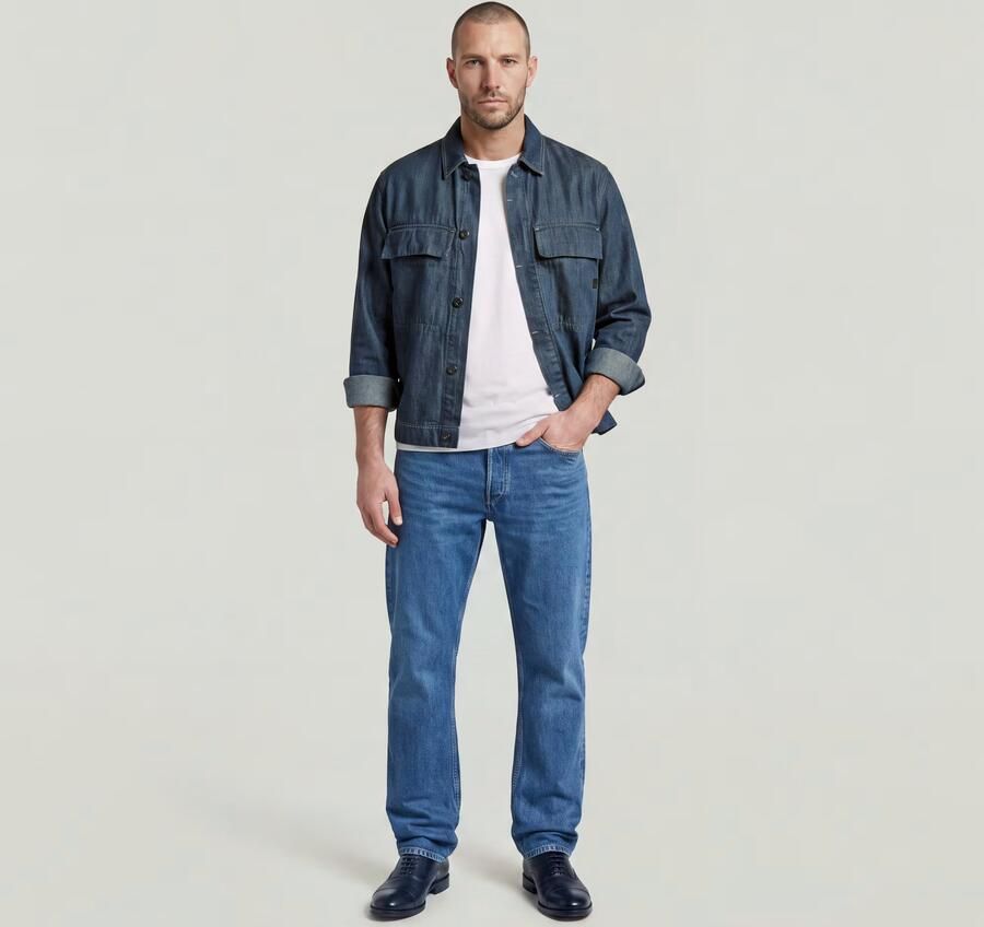 G-Star RAW Dakota Regular Straight Jeans Midden blauw Heren - Foto 8