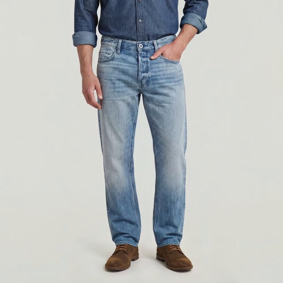 G-Star RAW Dakota Regular Straight Jeans Midden blauw Heren - Foto 5