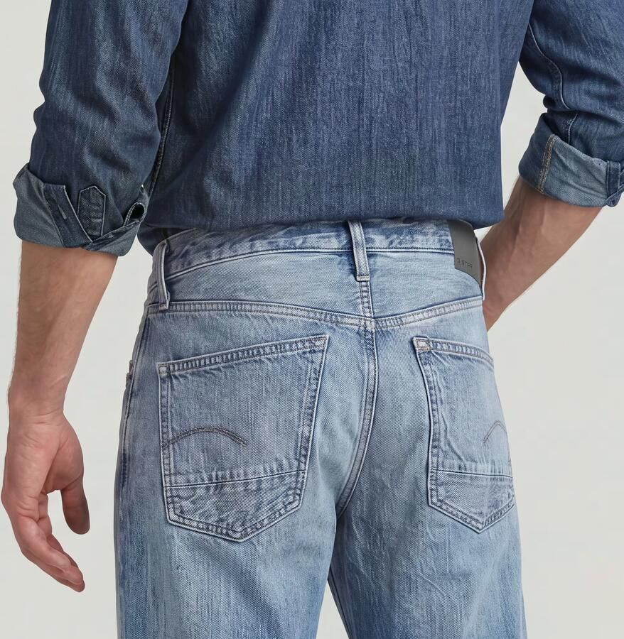 G-Star RAW Dakota Regular Straight Jeans Midden blauw Heren - Foto 7