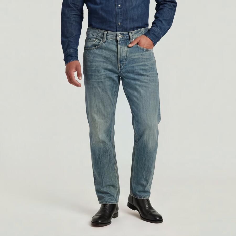 G-Star RAW Dakota Regular Straight Jeans Midden blauw Heren