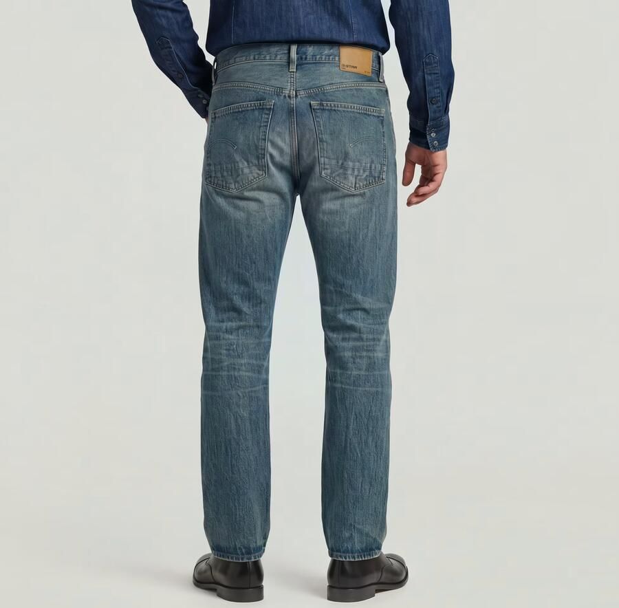 G-Star RAW Dakota Regular Straight Jeans Midden blauw Heren - Foto 5
