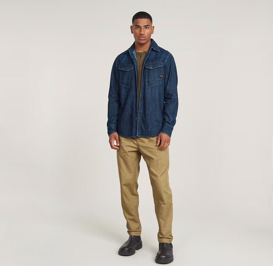 G-Star Raw Overhemd Lange Mouw D23616-D252 SLIM DENIM-G133 WORN IN DEEP SEA - Foto 8