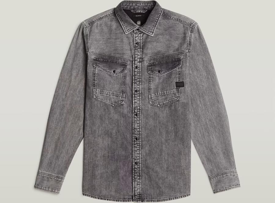 G-Star Raw Overhemd Lange Mouw D23616-D540-H162 SUN FADE GRAPHITE GREY - Foto 4