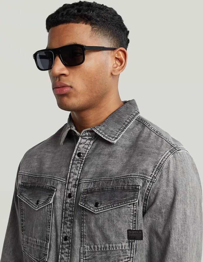 G-Star Raw Overhemd Lange Mouw D23616-D540-H162 SUN FADE GRAPHITE GREY - Foto 3