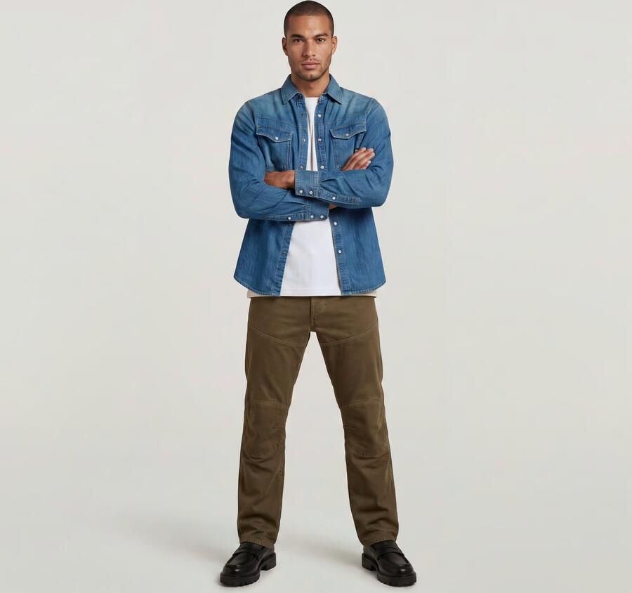 G-Star Raw Overhemd Lange Mouw D23616-D252 SLIM DENIM-D891 FADED CRICKET - Foto 10