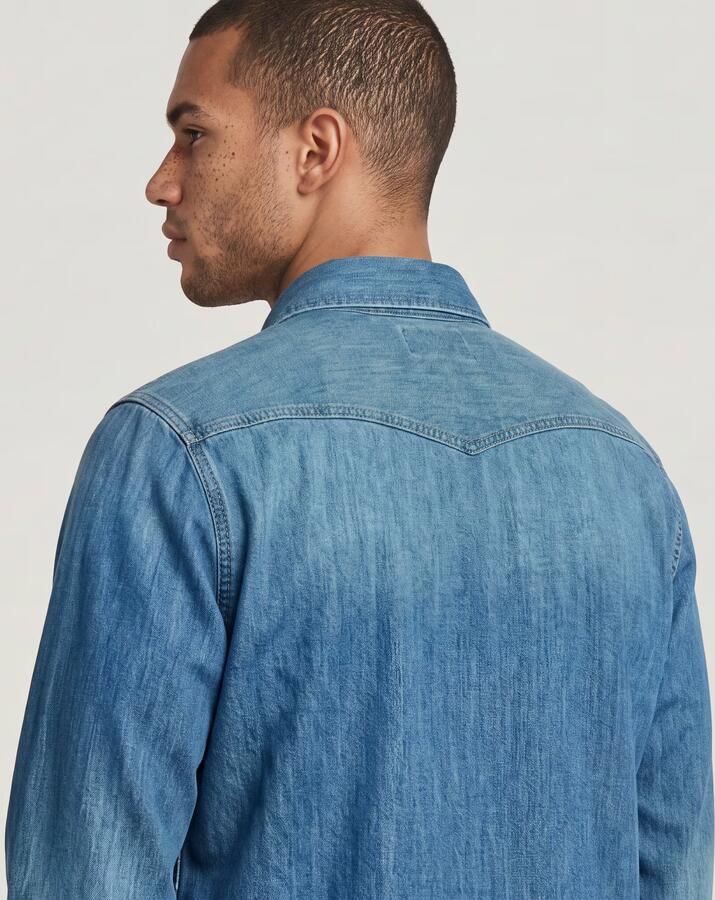G-Star Raw Overhemd Lange Mouw D23616-D252 SLIM DENIM-D891 FADED CRICKET - Foto 11