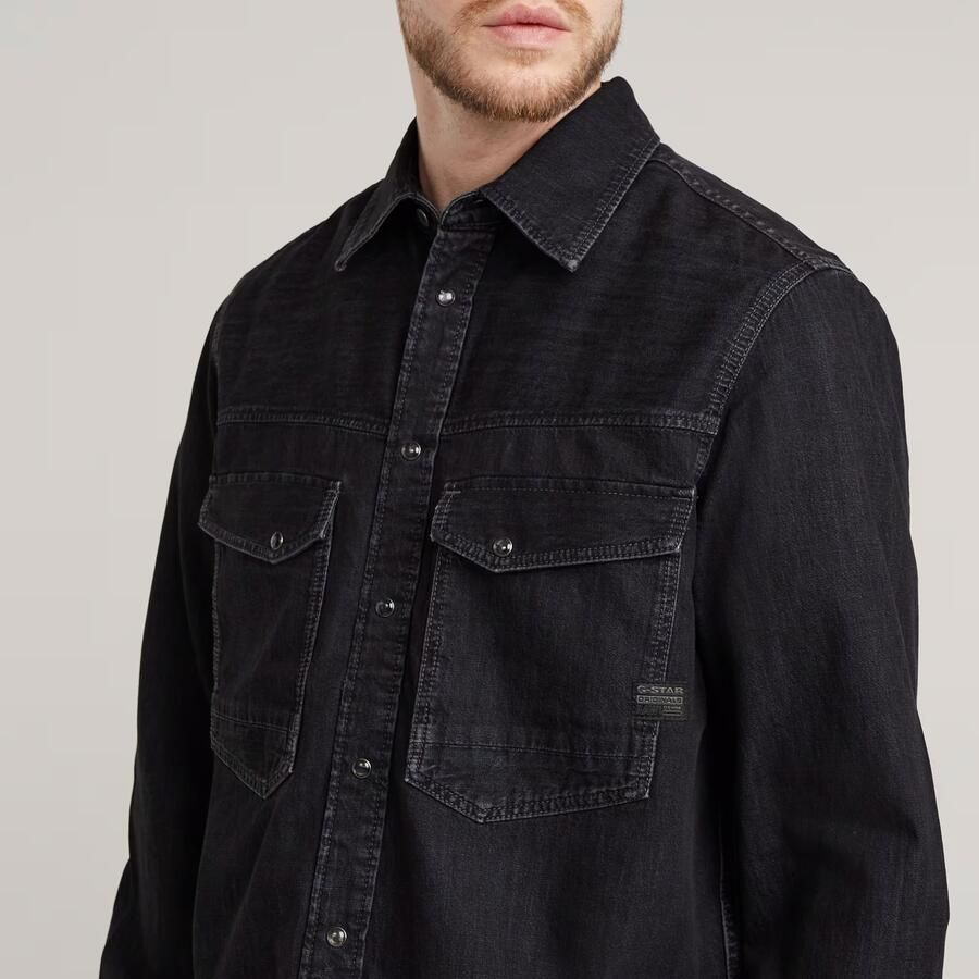 G-Star Raw Slim fit jeansoverhemd met labeldetail model 'Dakota' - Foto 4