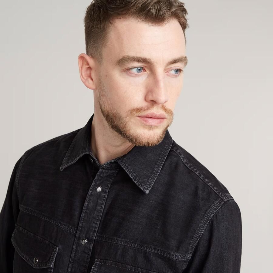 G-Star Raw Slim fit jeansoverhemd met labeldetail model 'Dakota' - Foto 5