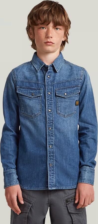 G-Star RAW Dakota Slim Overhemd Jongens Donkerblauw jongens - Foto 5