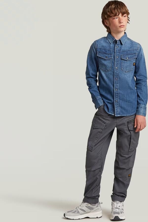 G-Star RAW Dakota Slim Overhemd Jongens Donkerblauw jongens - Foto 3