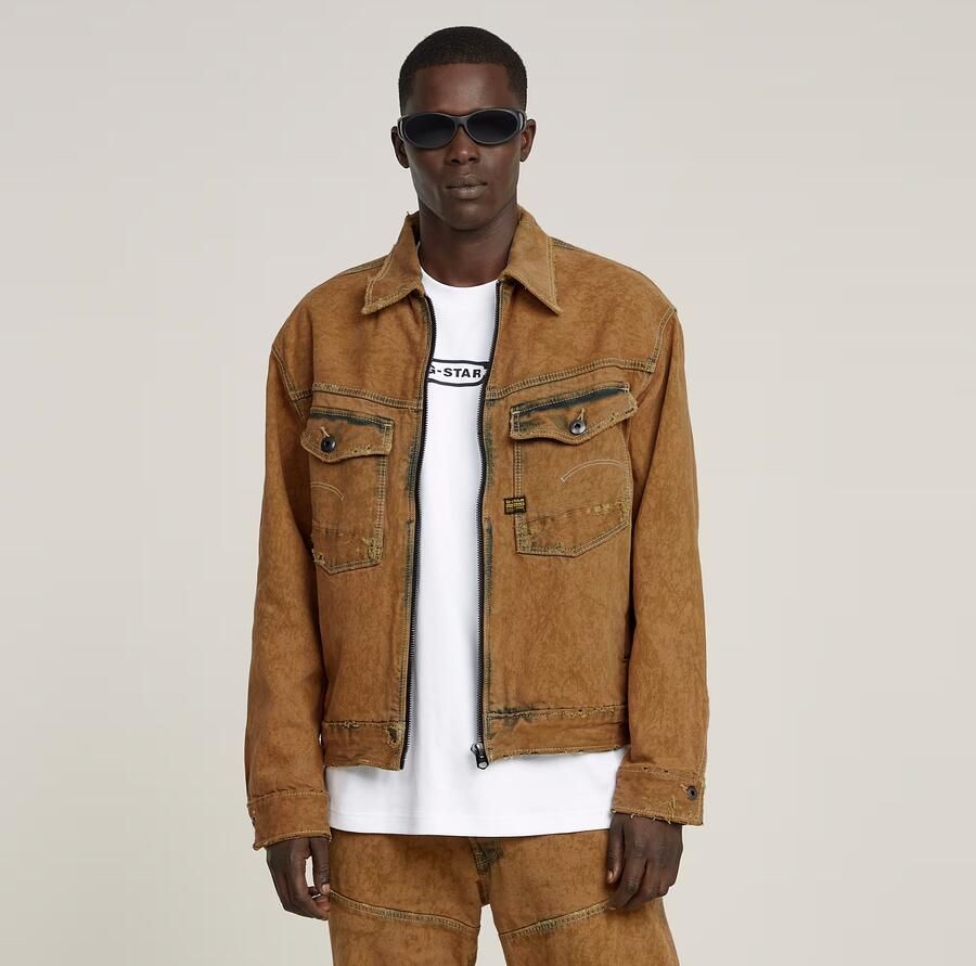 G-Star RAW Dakota Zip Jack Beige Heren - Foto 7