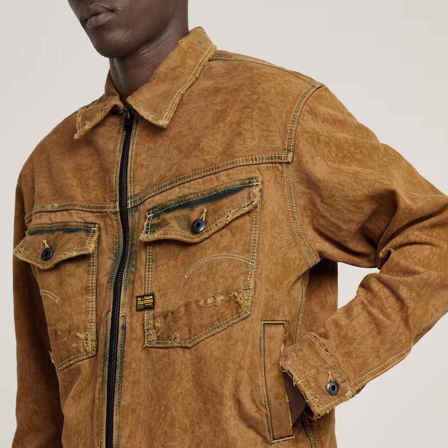 G-Star RAW Dakota Zip Jack Beige Heren - Foto 3