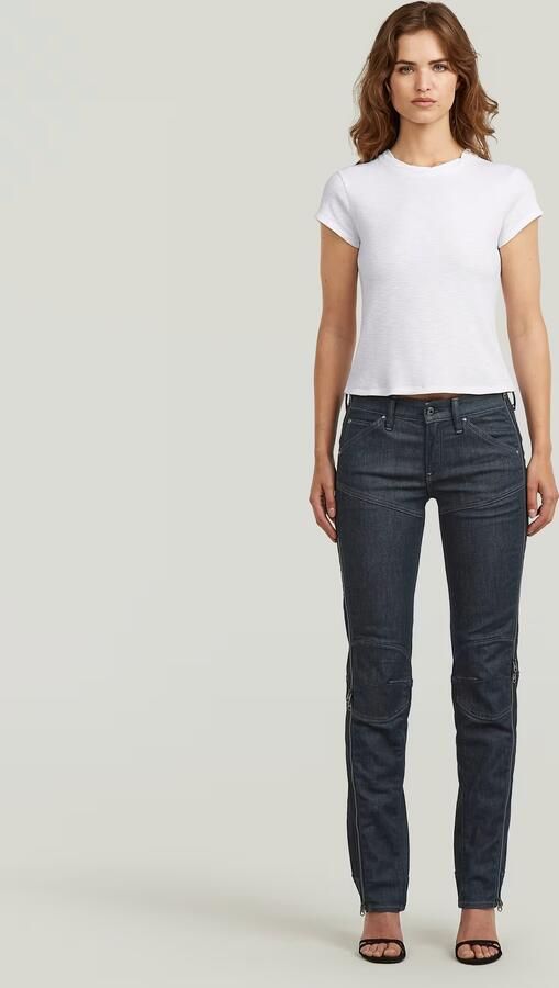 G-Star RAW Dartt Zip Slim Jeans Donkerblauw Dames - Foto 5