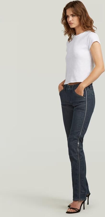 G-Star RAW Dartt Zip Slim Jeans Donkerblauw Dames - Foto 6