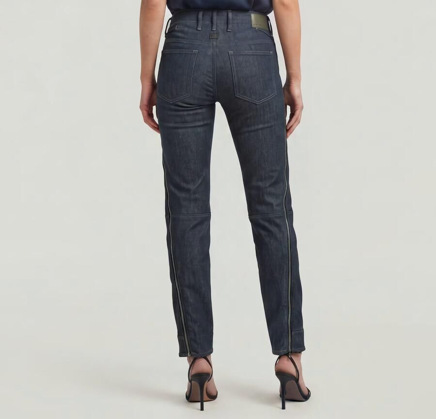 G-Star RAW Dartt Zip Slim Jeans Donkerblauw Dames - Foto 5