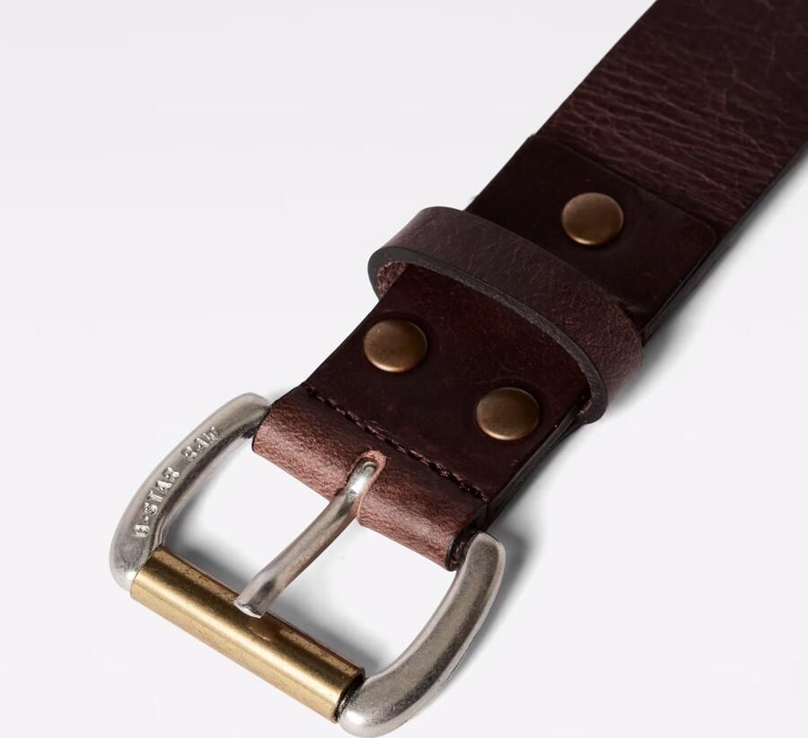 G-Star RAW Leren riem Dast belt versterkt met klinknagels - Foto 4