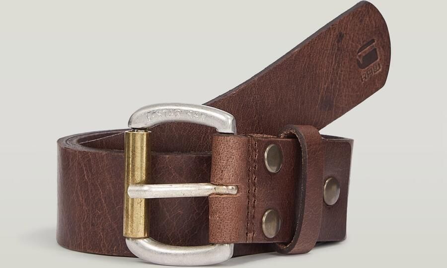 G-Star RAW Leren riem Dast belt versterkt met klinknagels - Foto 5