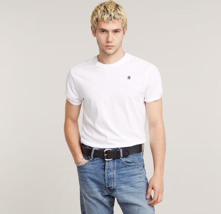G-Star RAW Leren riem Dast belt versterkt met klinknagels