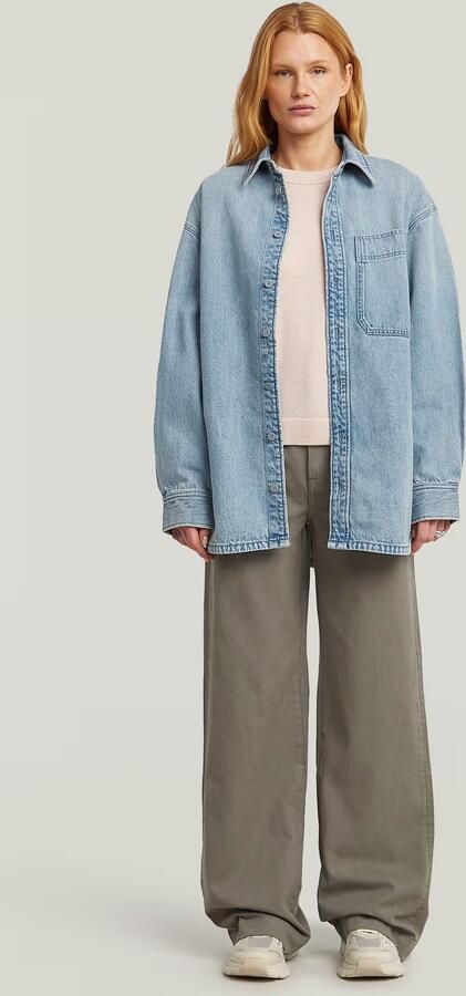 G-Star RAW Deck 2.0 High Loose Chino Bruin Dames - Foto 6