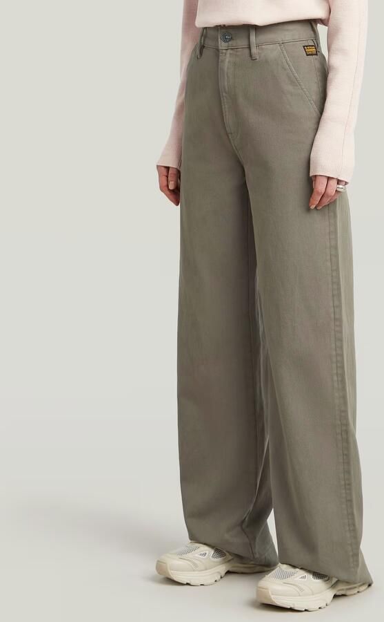 G-Star RAW Deck 2.0 High Loose Chino Bruin Dames - Foto 5