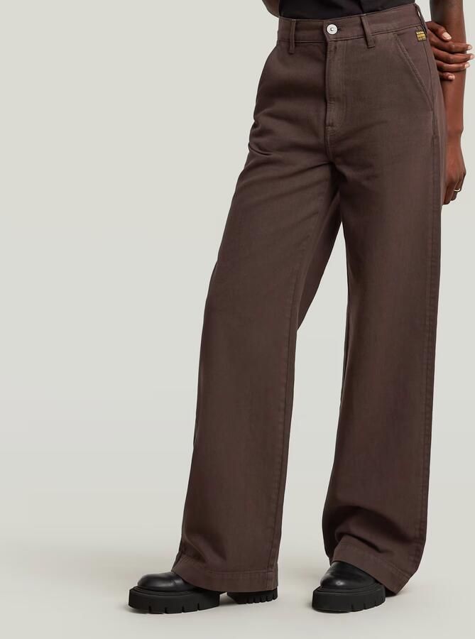 G-Star RAW Deck 2.0 High Loose Chino Bruin Dames - Foto 4