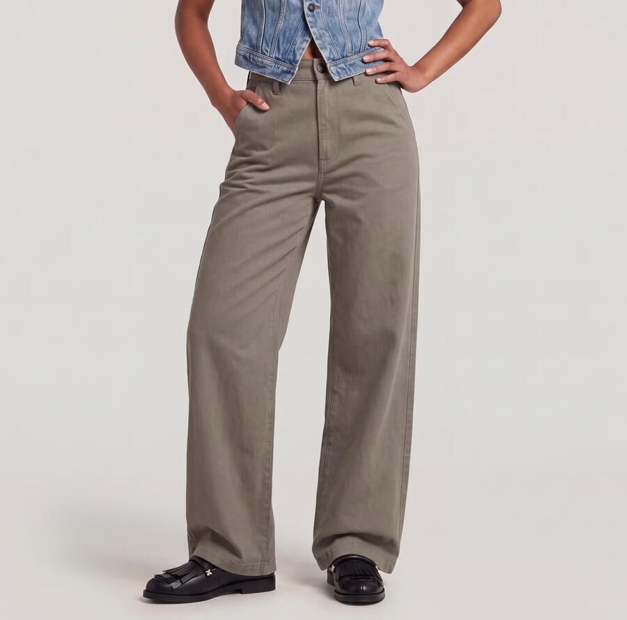 G-Star RAW Deck 2.0 High Loose Chino Bruin Dames - Foto 4