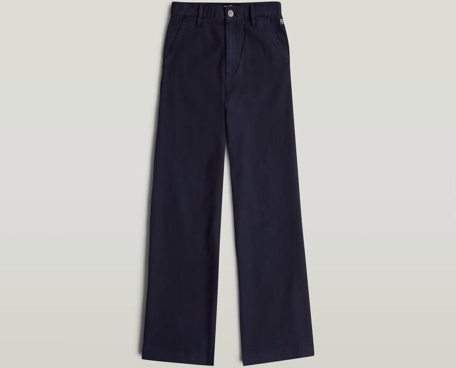 G-Star RAW Deck 2.0 High Loose Chino Donkerblauw Dames - Foto 6