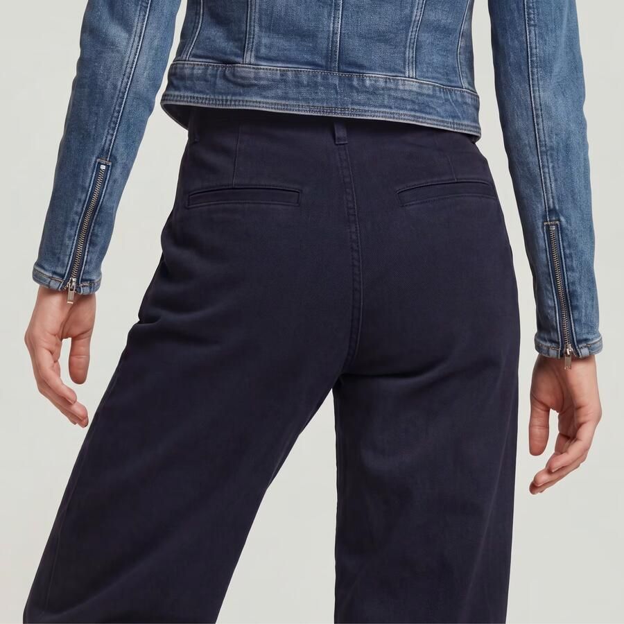 G-Star RAW Deck 2.0 High Loose Chino Donkerblauw Dames - Foto 4