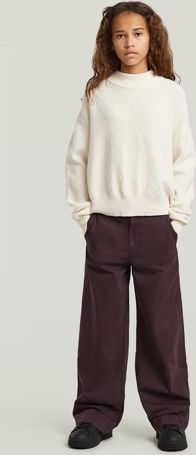G-Star RAW Deck 2.0 High Loose Chino voor meisjes Bruin meisjes - Foto 5