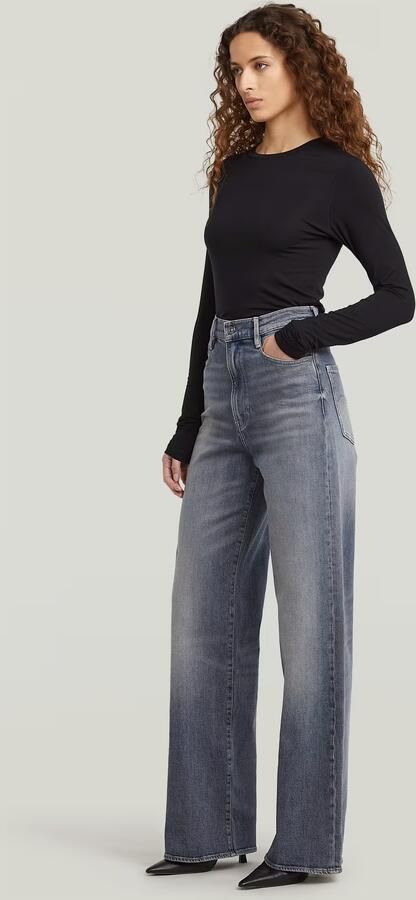 G-Star RAW Deck 2.0 High Loose Jeans Donkerblauw Dames - Foto 7
