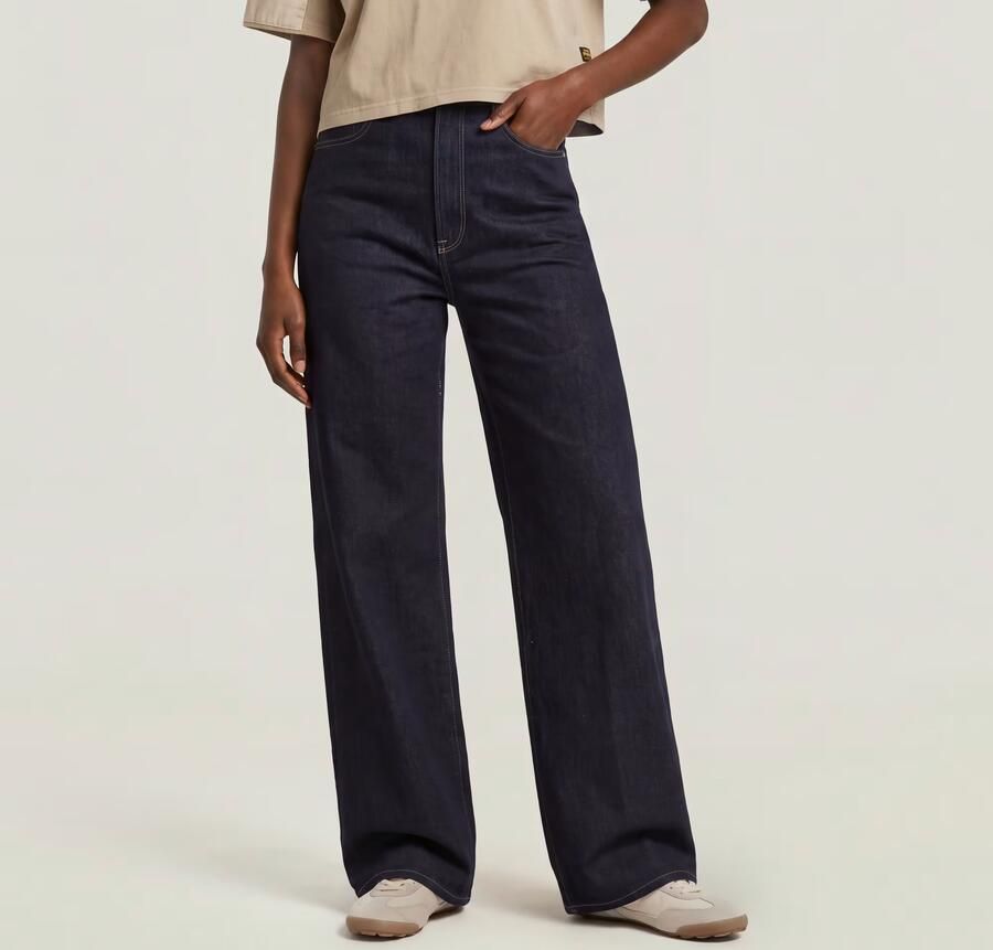 G-Star RAW Deck 2.0 High Loose Jeans Donkerblauw Dames - Foto 7