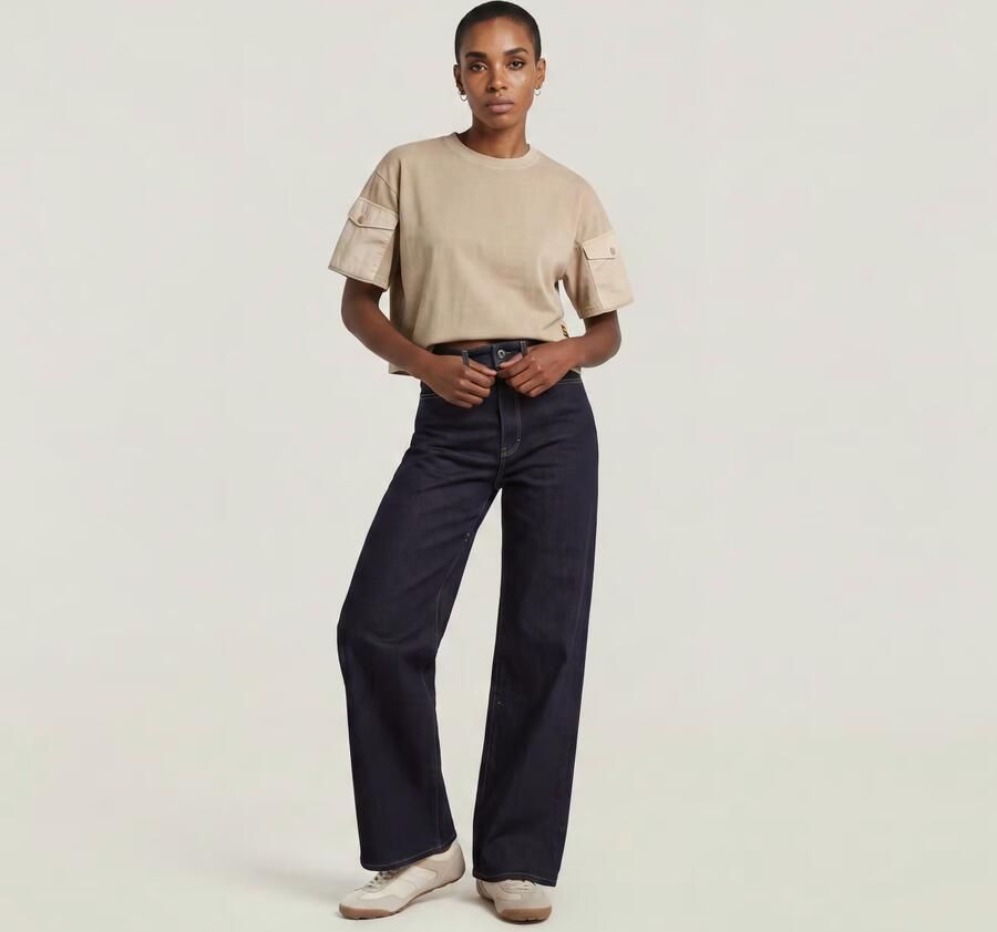 G-Star RAW Deck 2.0 High Loose Jeans Donkerblauw Dames - Foto 8