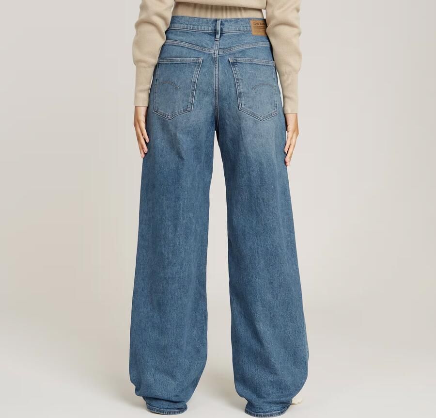 G-Star RAW Deck Ultra High Wide Leg Wmn high waist wide leg jeans dark blue denim - Foto 7