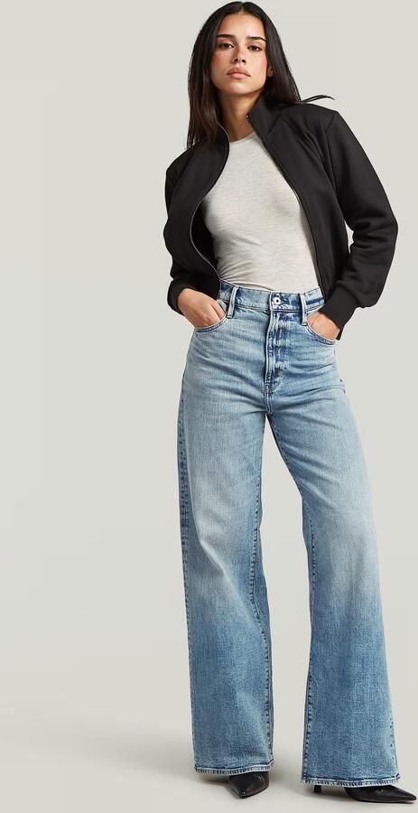 G-Star RAW Deck 2.0 High Loose Jeans Midden blauw Dames - Foto 10