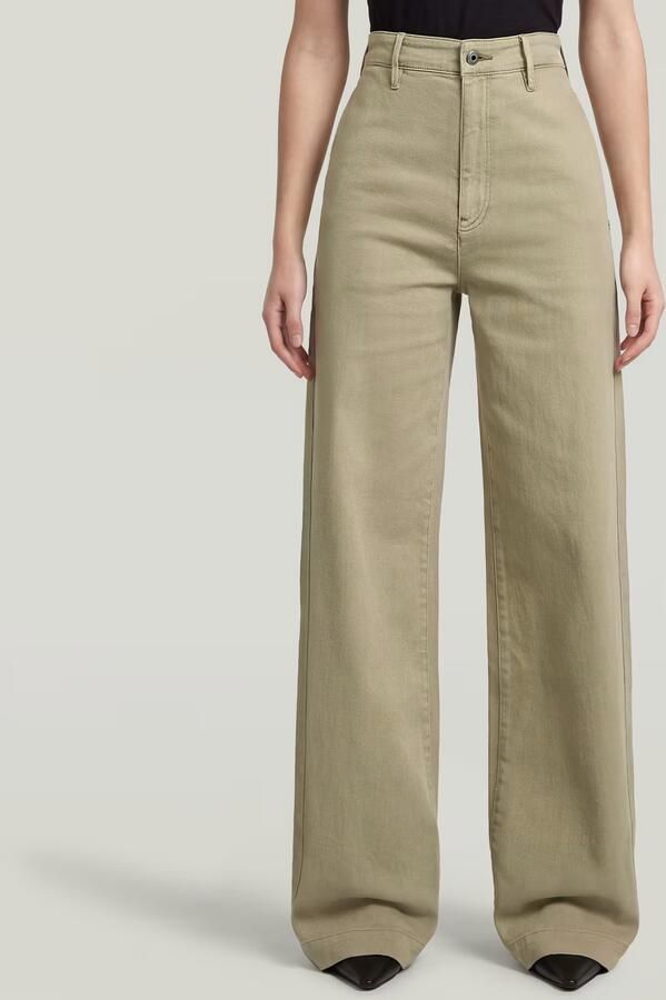 G-Star RAW Deck High Loose Chino Beige Dames