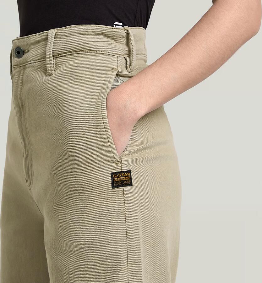 G-Star RAW Deck High Loose Chino Beige Dames - Foto 3