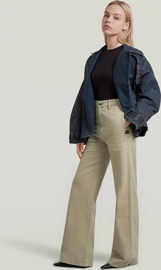 G-Star RAW Deck High Loose Chino Beige Dames - Foto 6