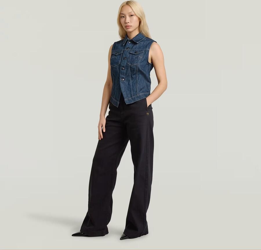 G-Star RAW Deck High Loose Chino Zwart Dames - Foto 2