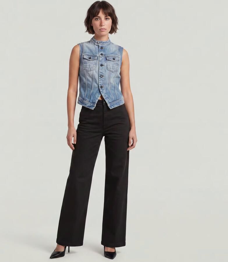 G-Star RAW Deck High Loose Chino Zwart Dames - Foto 4