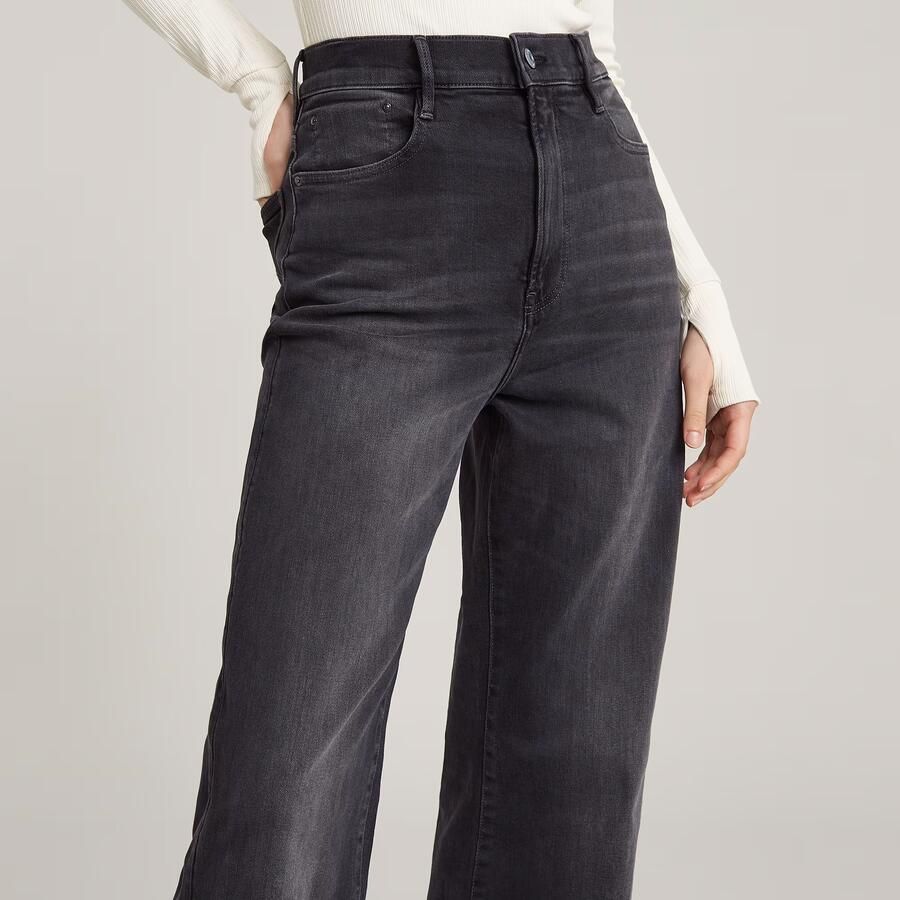 G-Star RAW Deck Ultra High Wide Leg Jeans Grijs Dames - Foto 4