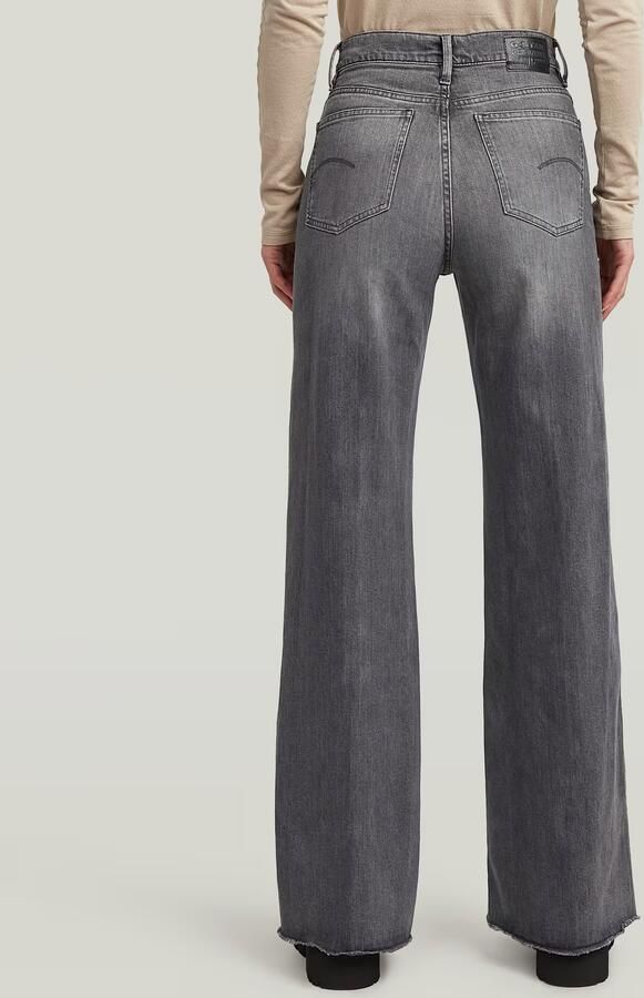 G-Star RAW Deck Ultra High Wide Leg Jeans Grijs Dames - Foto 4