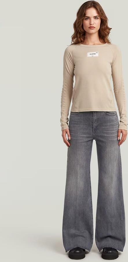 G-Star RAW Deck Ultra High Wide Leg Jeans Grijs Dames - Foto 5