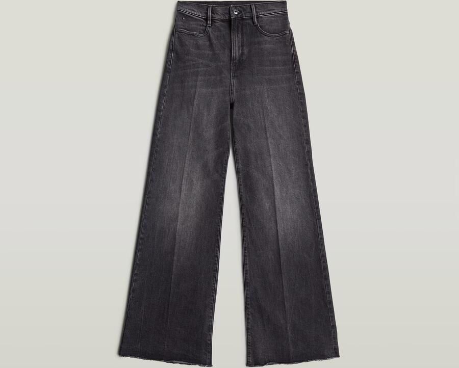 G-Star RAW Deck Ultra High Wide Leg Jeans Grijs Dames - Foto 4