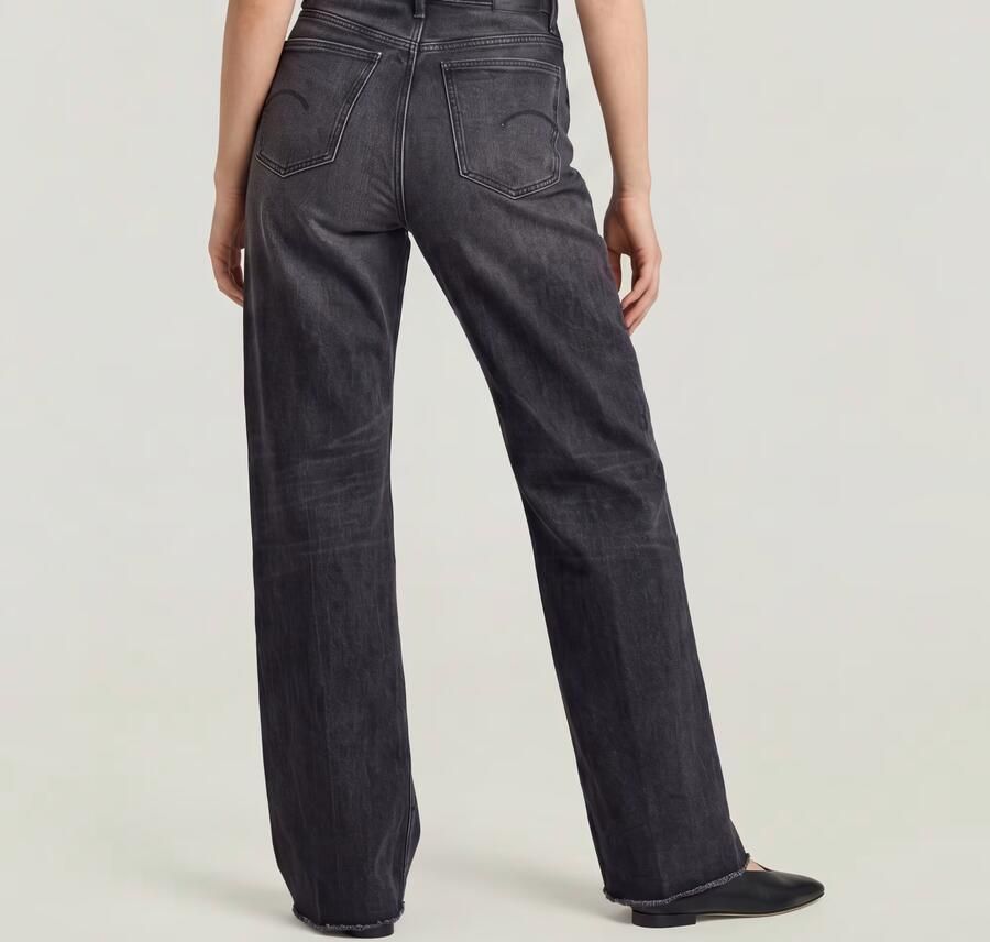 G-Star RAW Deck Ultra High Wide Leg Jeans Grijs Dames - Foto 5