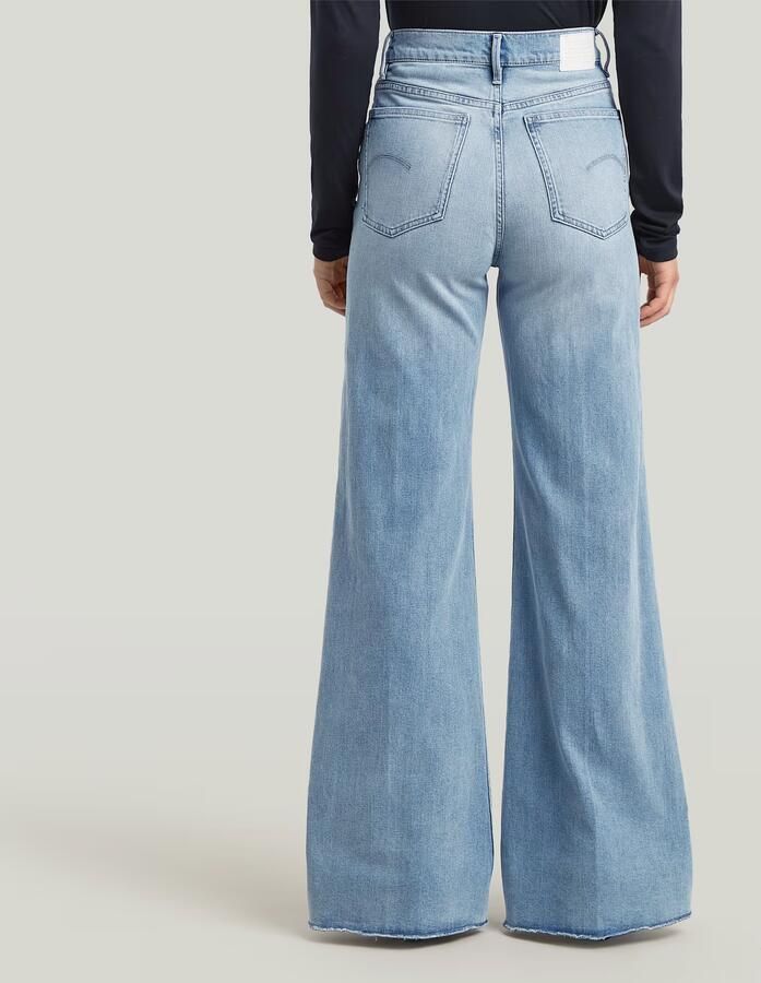 G-Star RAW Deck Ultra High Wide Leg Jeans Lichtblauw Dames - Foto 6